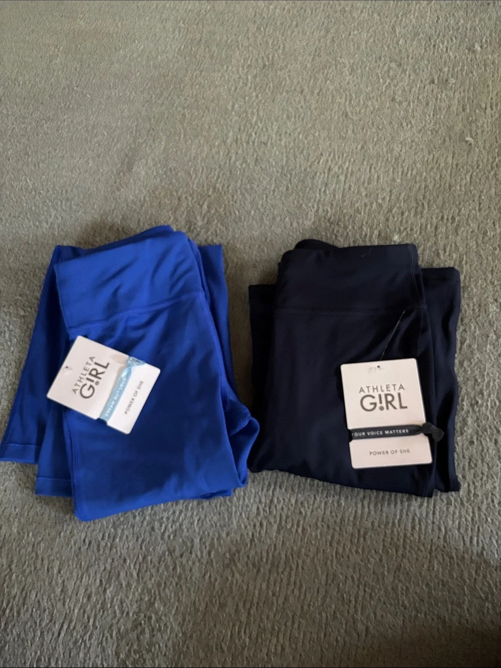 Athleta Girl Blue and Black Kids Leggings